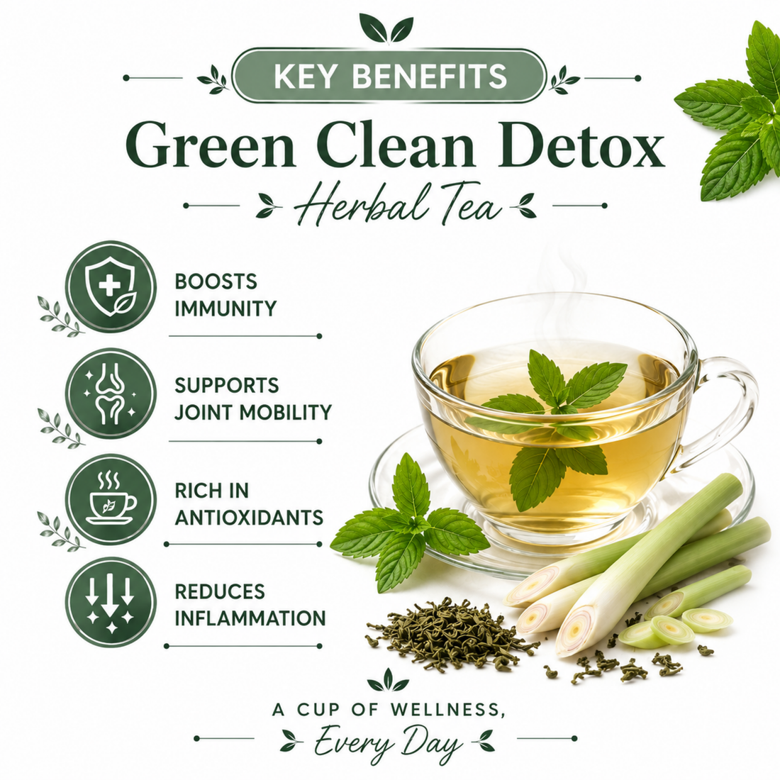 Green Clean Detox Herbal Tea By Suryatra | 100g