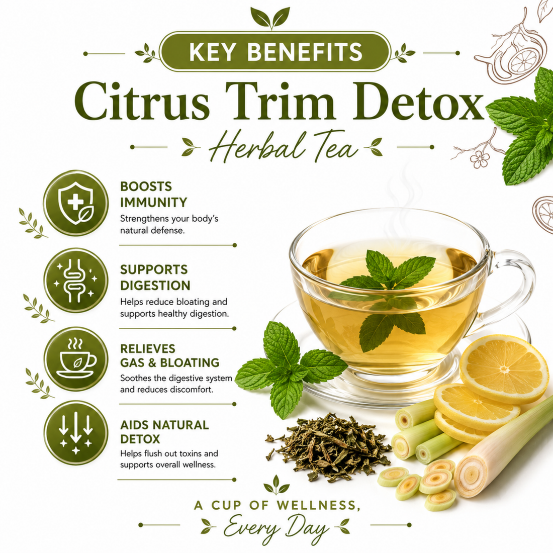 Citrus Trim Detox Herbal Tea by Suryatra | 100g
