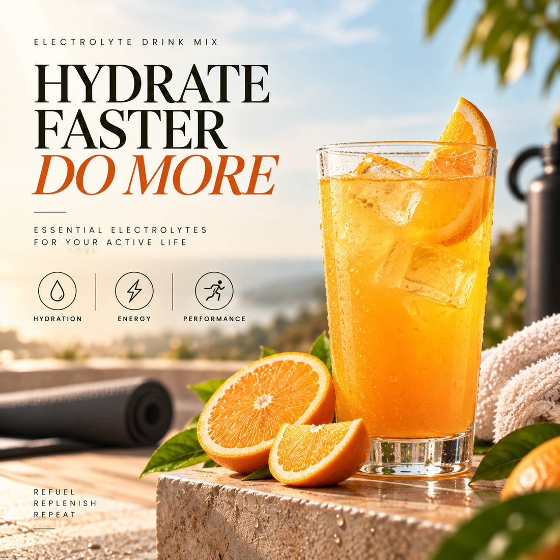 Suryatra Electrolyte Drink Mix – Orange | Hydration & Performance Support | 250g