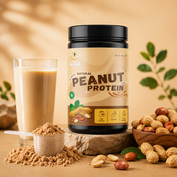 Suryatra Natural Peanut Protein Powder | 57g Protein per 100g | Roasted Peanut Protein | High Protein, Low Fat | 500g