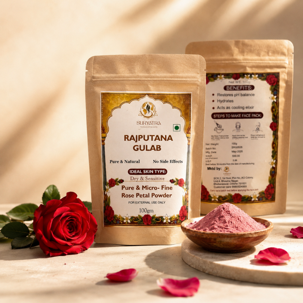 Rajputana Gulab Rose Petal Powder by Suryatra | 100g