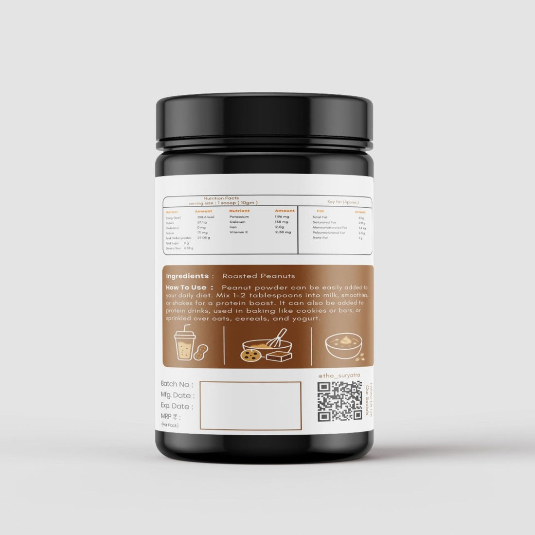 Natural Peanut Protein Crunch by Suryatra